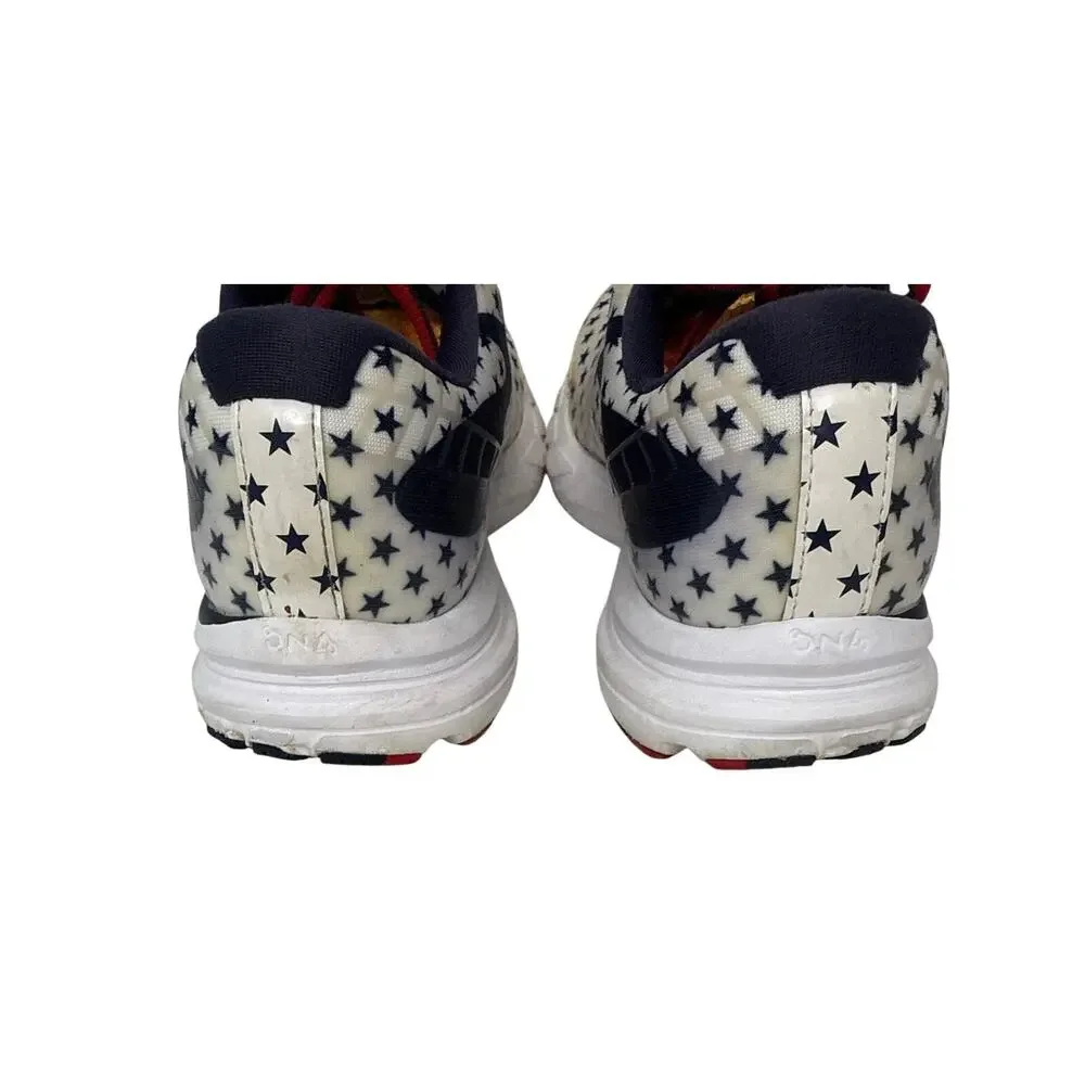 Brooks Launch 3 Running Shoes Womens 8 White Navy Red Excellent Stars Patriotic - Picture 4 of 8